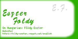 eszter foldy business card