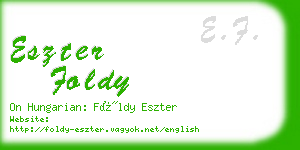 eszter foldy business card